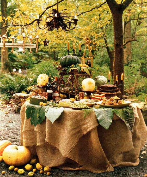 decoración boda otoño vinca